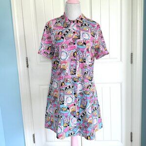 Blackmilk x Sanrio Gudetama Food Short Sleeve Shirt Dress